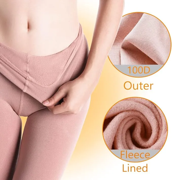 2 Pcs Fleece Winter Lined Tights