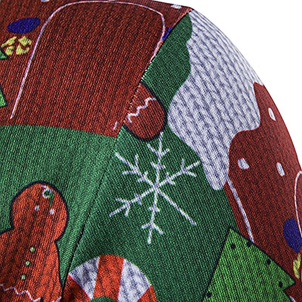 3D Christmas Crew Neck Mens Shirt