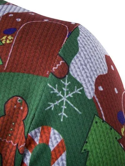 3D Christmas Crew Neck Mens Shirt