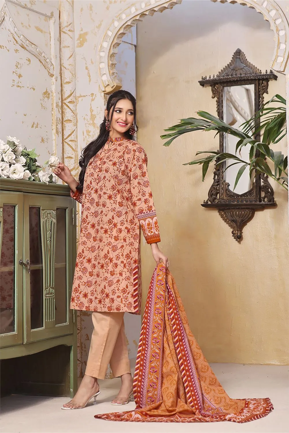 3PC Unstitched Khaddar Suit KKH-2364