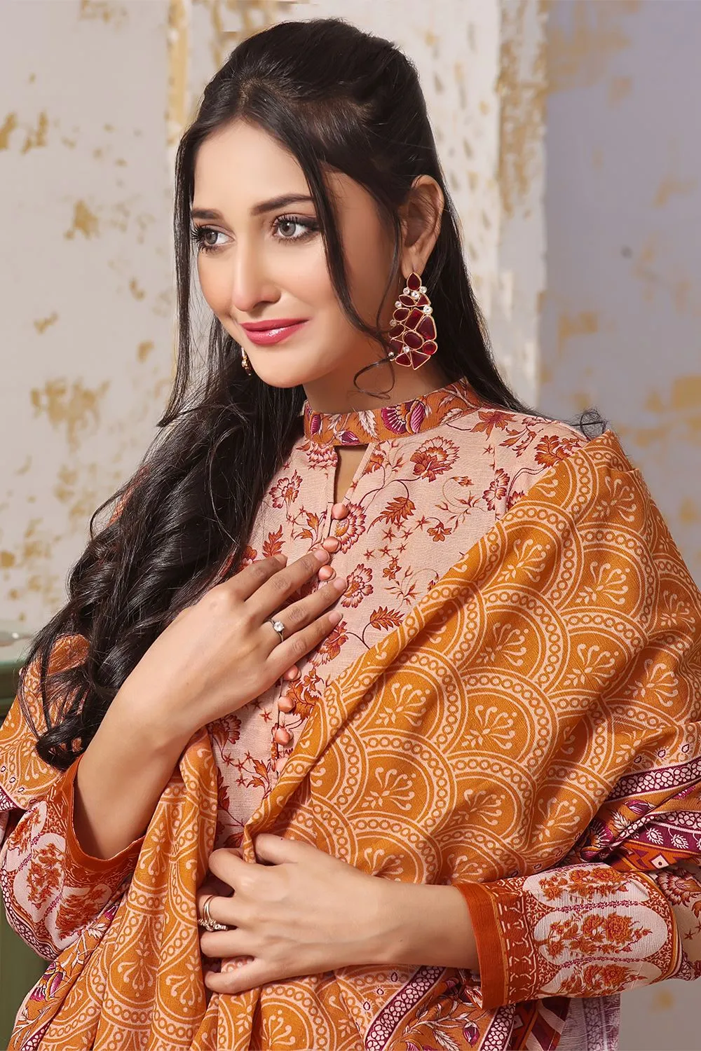 3PC Unstitched Khaddar Suit KKH-2364