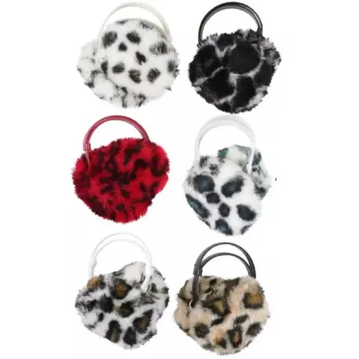 6-Pack: Women's Fuzzy and Warm Animal Print Earmuffs