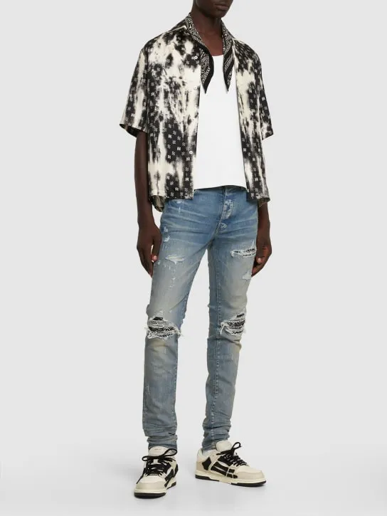 Amiri   15cm MX1 bandana tapered denim jeans 