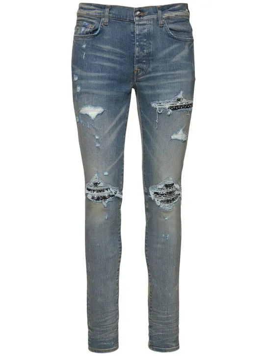 Amiri   15cm MX1 bandana tapered denim jeans 