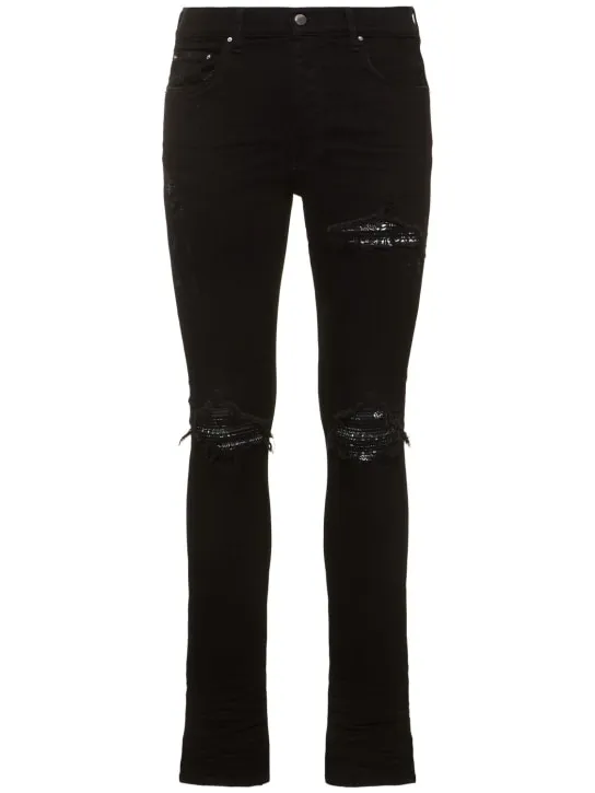 Amiri   15cm MX1 bandana tapered denim jeans 