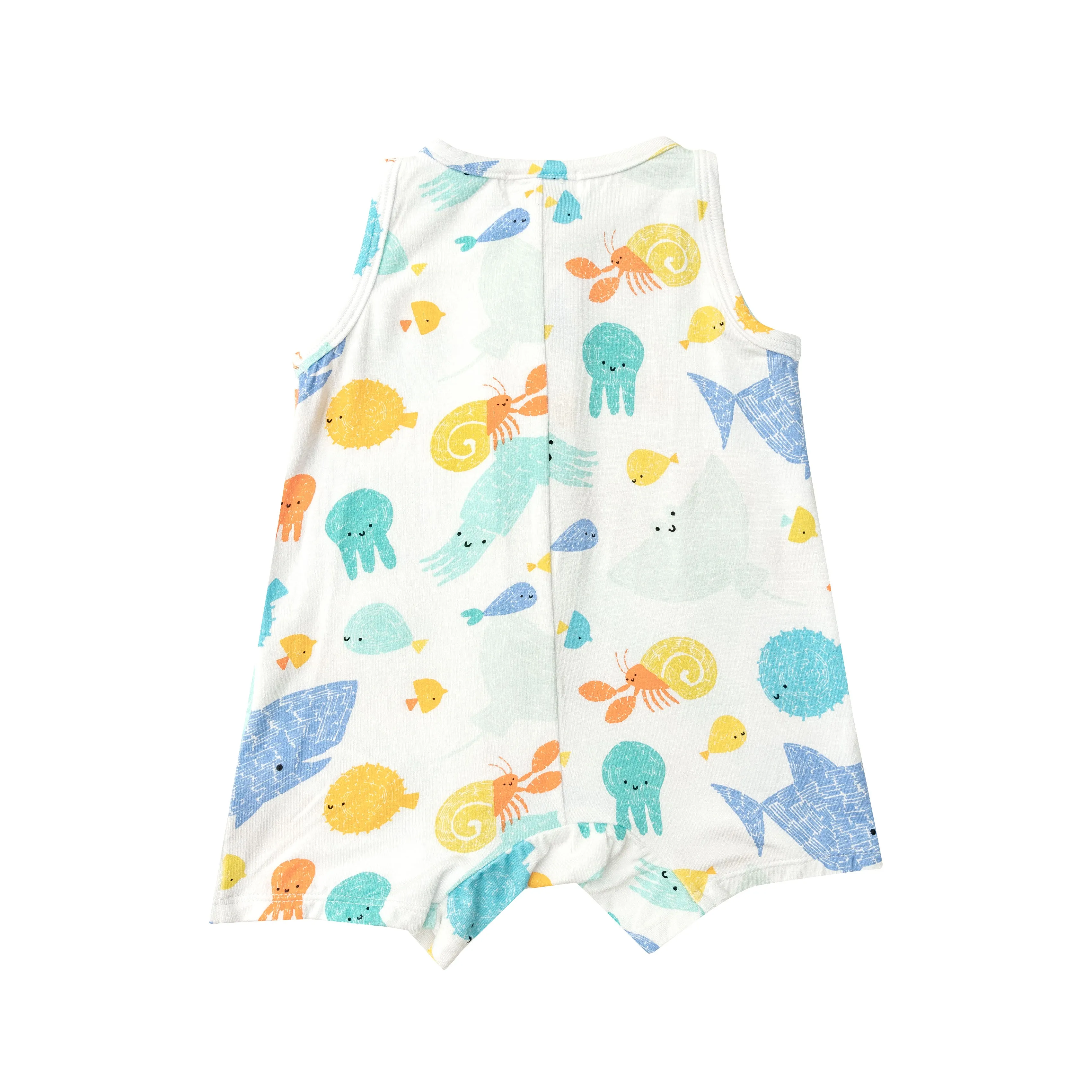 Angel Dear Dashed Underwater Bamboo Shortie Romper