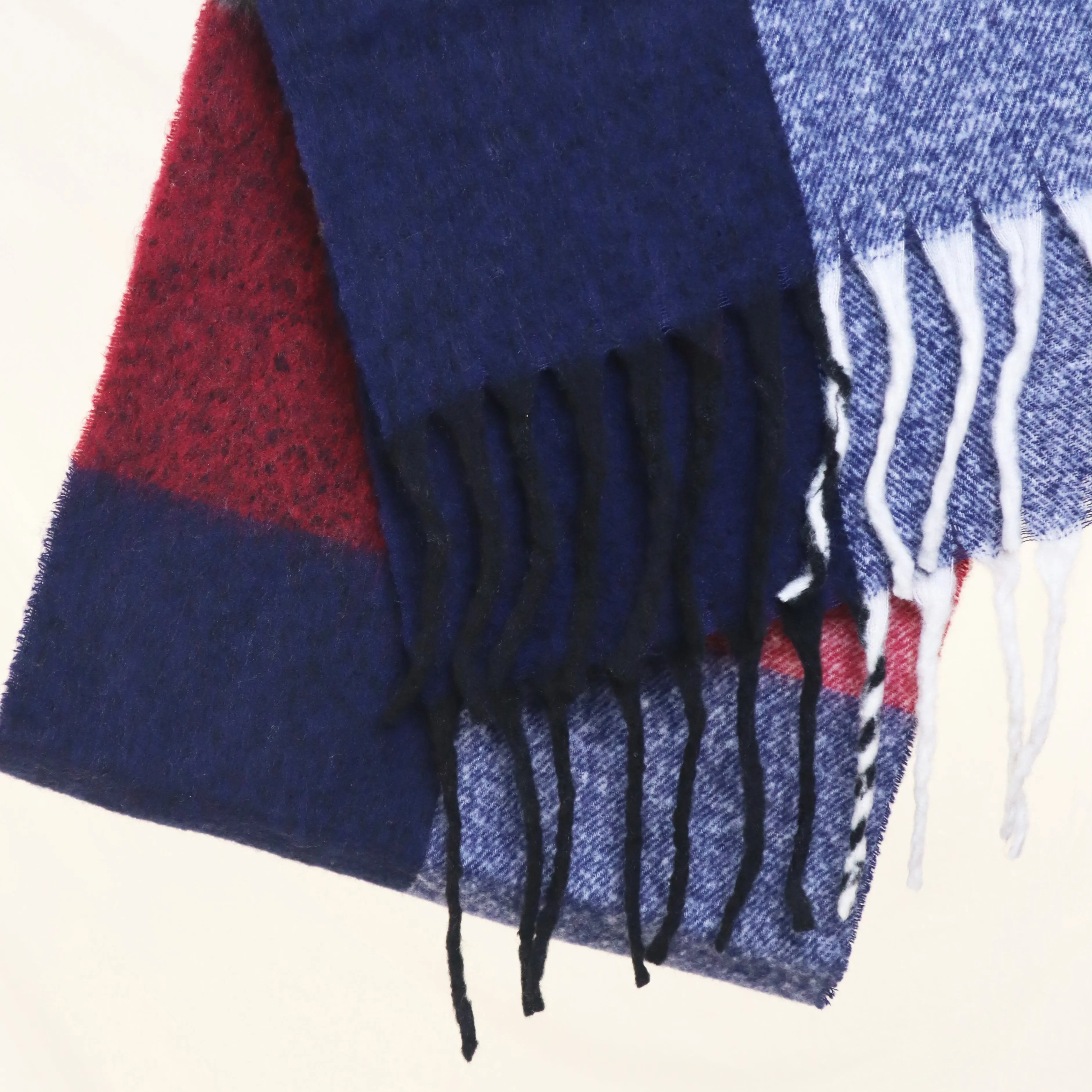 Arlo Check Scarf - Burgandy