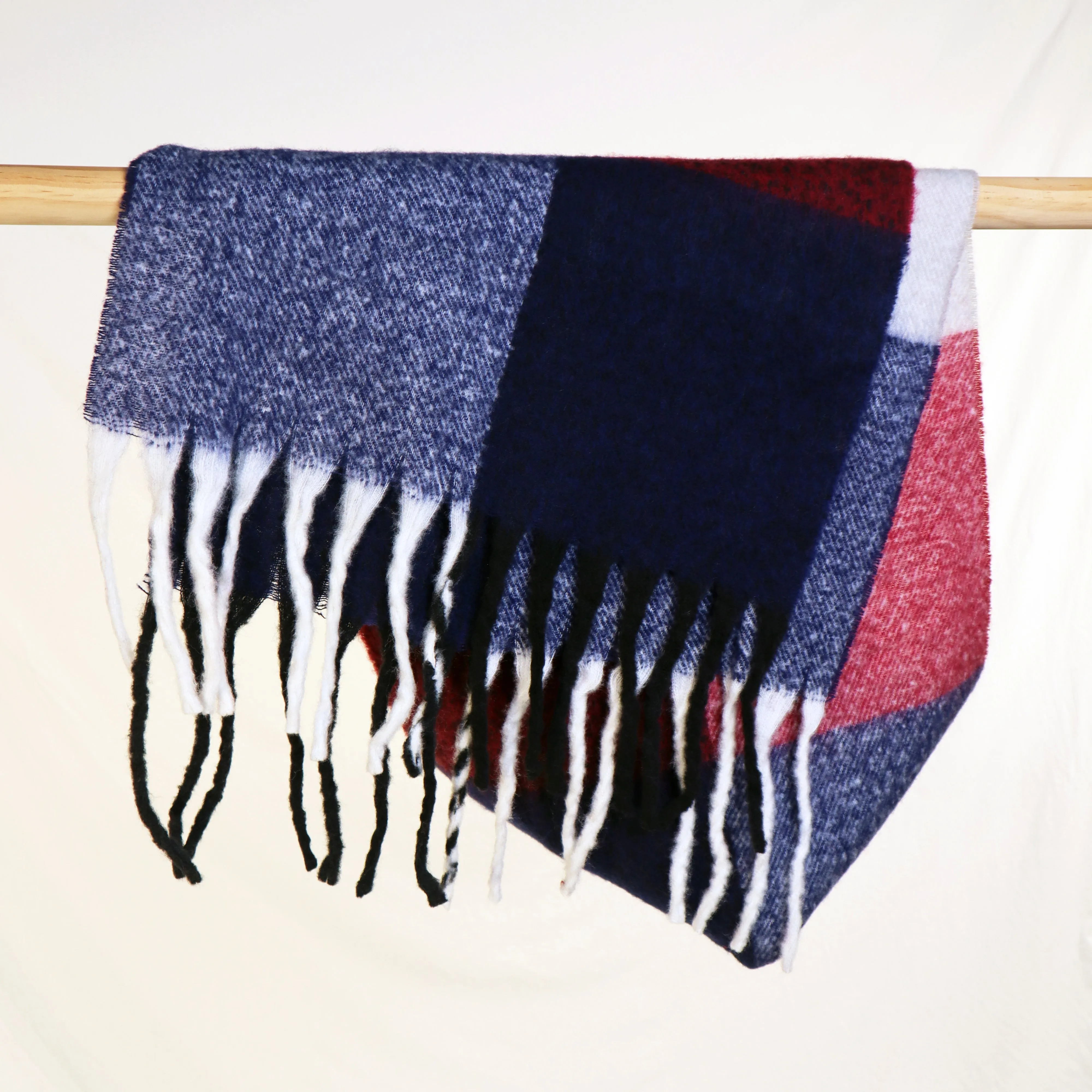 Arlo Check Scarf - Burgandy