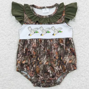 Baby Girls Rompers Camo Duck Embroidery Romper SR0358