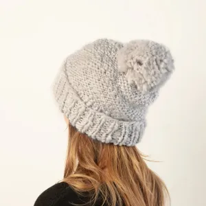 Basic Mango Yarn Pompom Hat