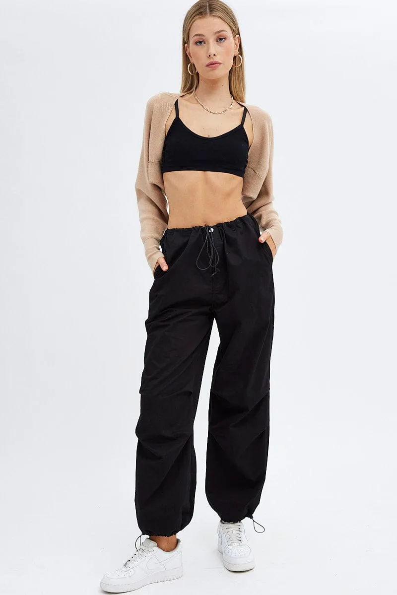 Beige Knit Shrug
