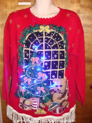 Best 80s Ugly Christmas Sweater with Lights
