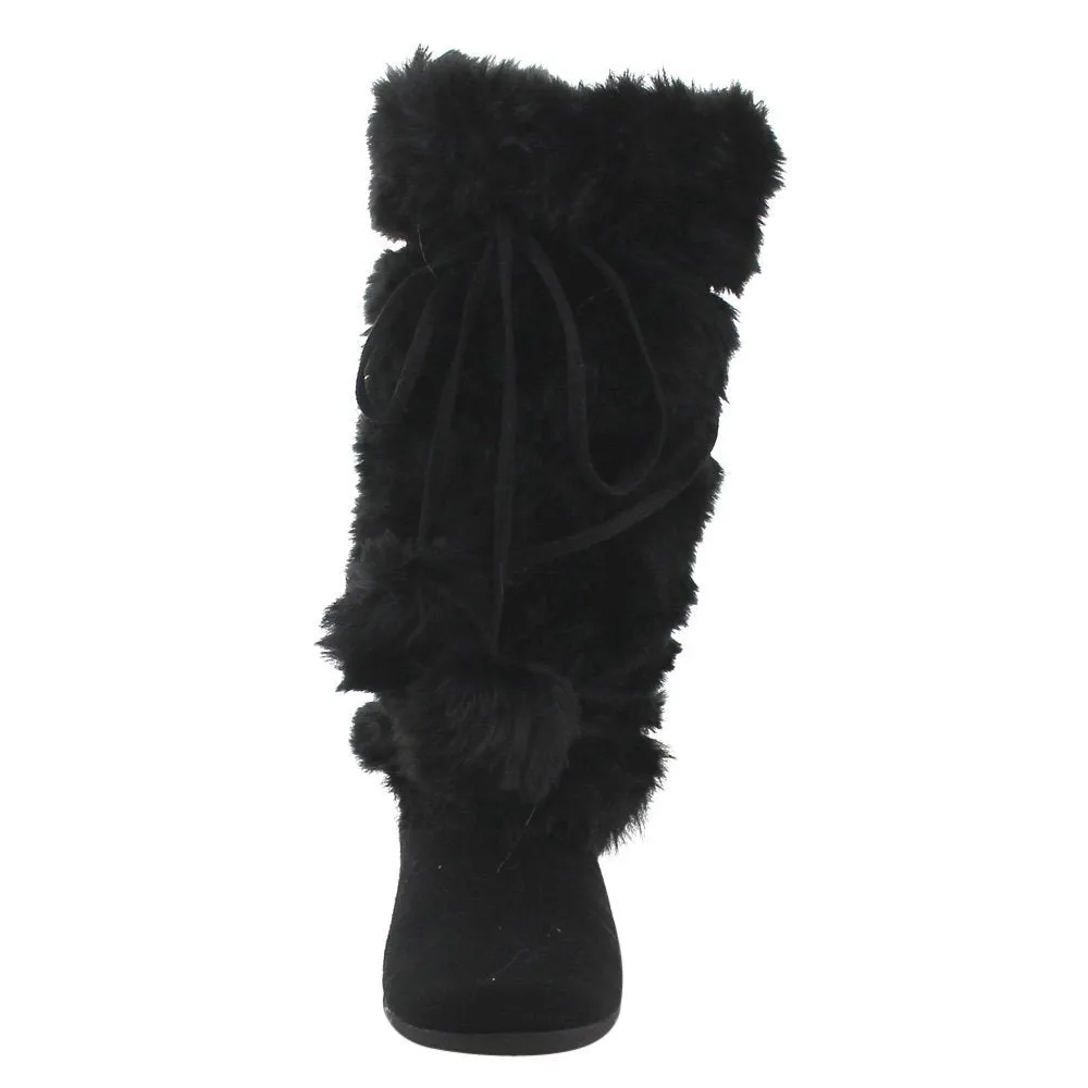 Blossom Womens Tara-Hi Pom Pom Winter Fashion Boots