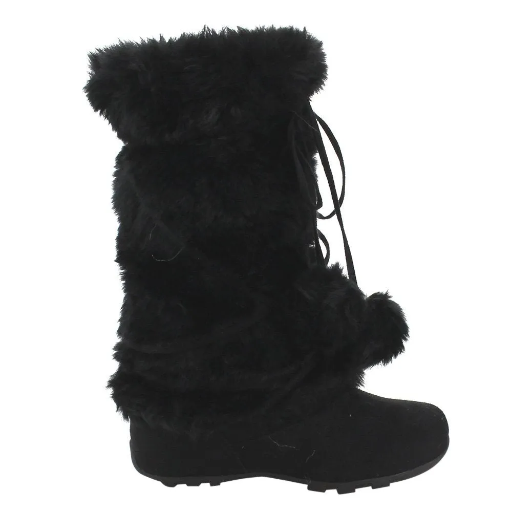 Blossom Womens Tara-Hi Pom Pom Winter Fashion Boots