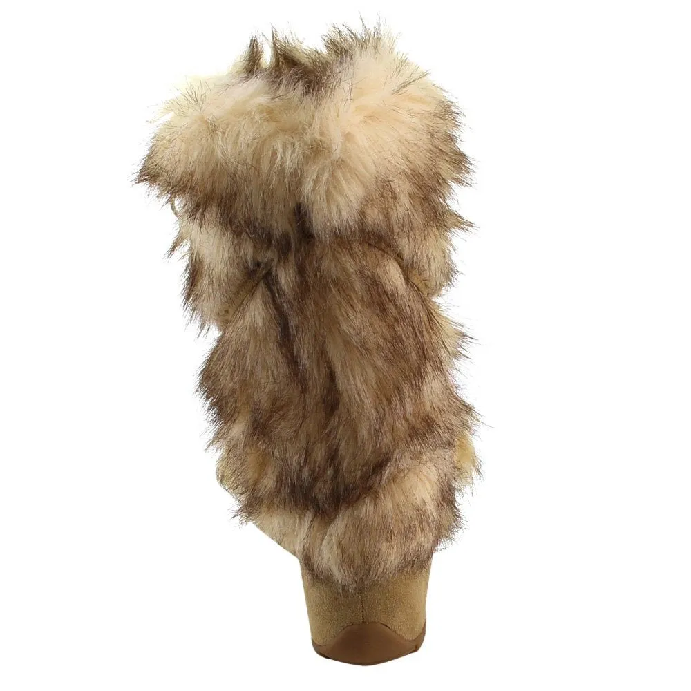 Blossom Womens Tara-Hi Pom Pom Winter Fashion Boots