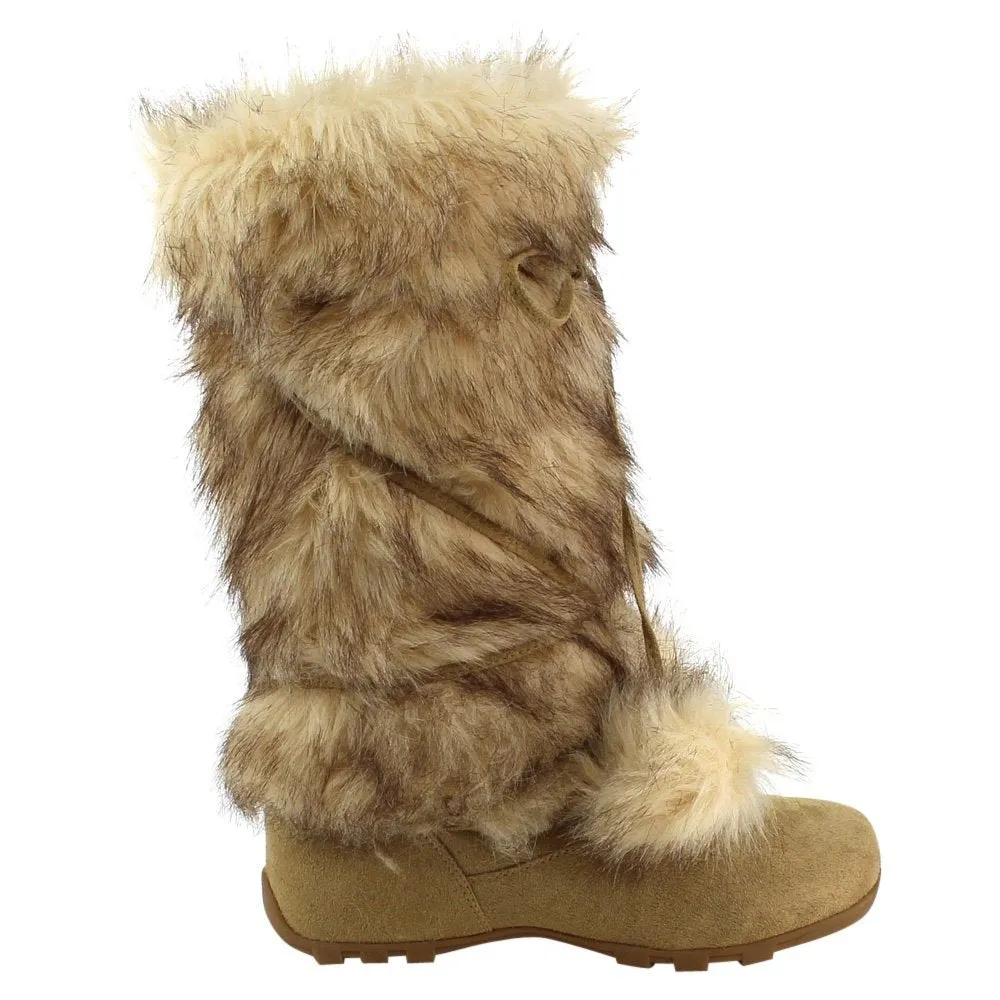 Blossom Womens Tara-Hi Pom Pom Winter Fashion Boots