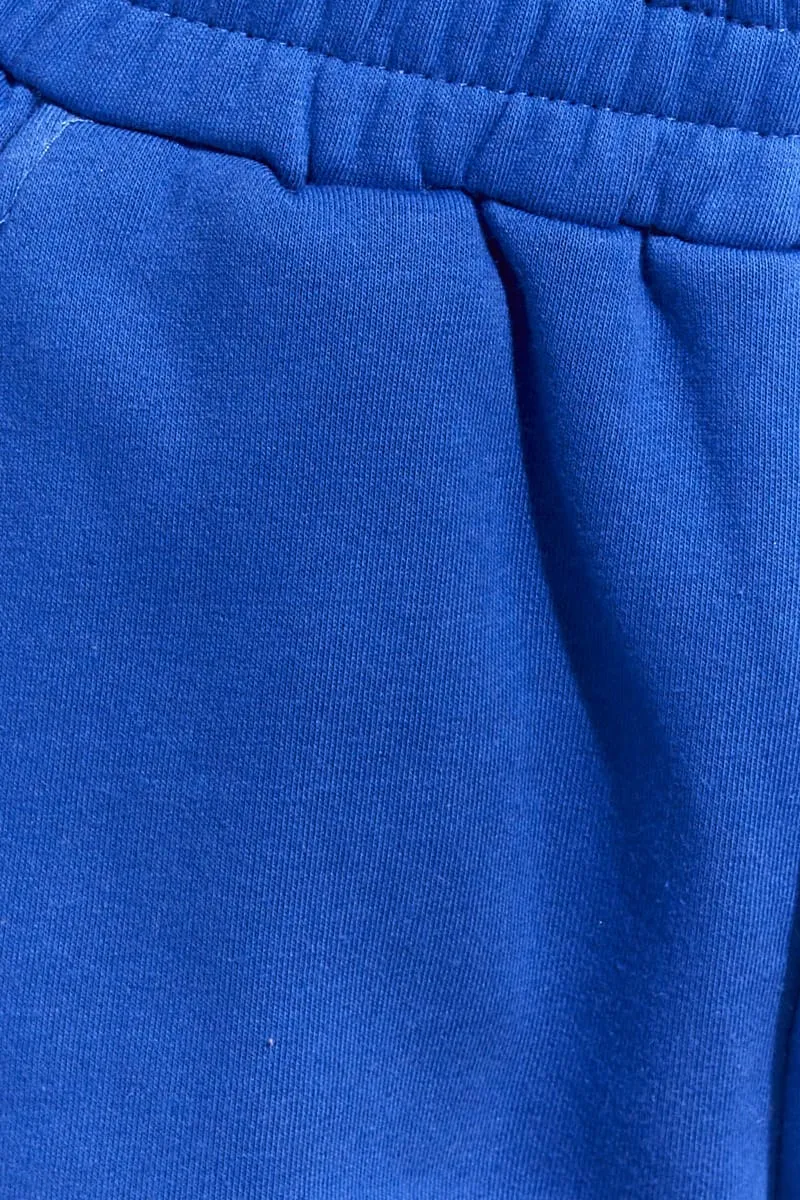 Blue Track Pants High Rise Jogger