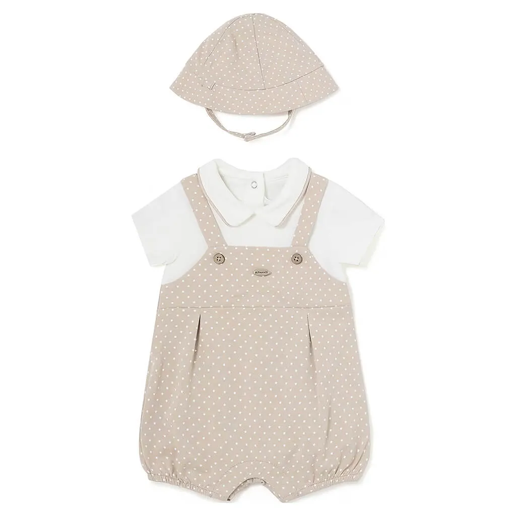Bodysuit with Hat Polka Linen