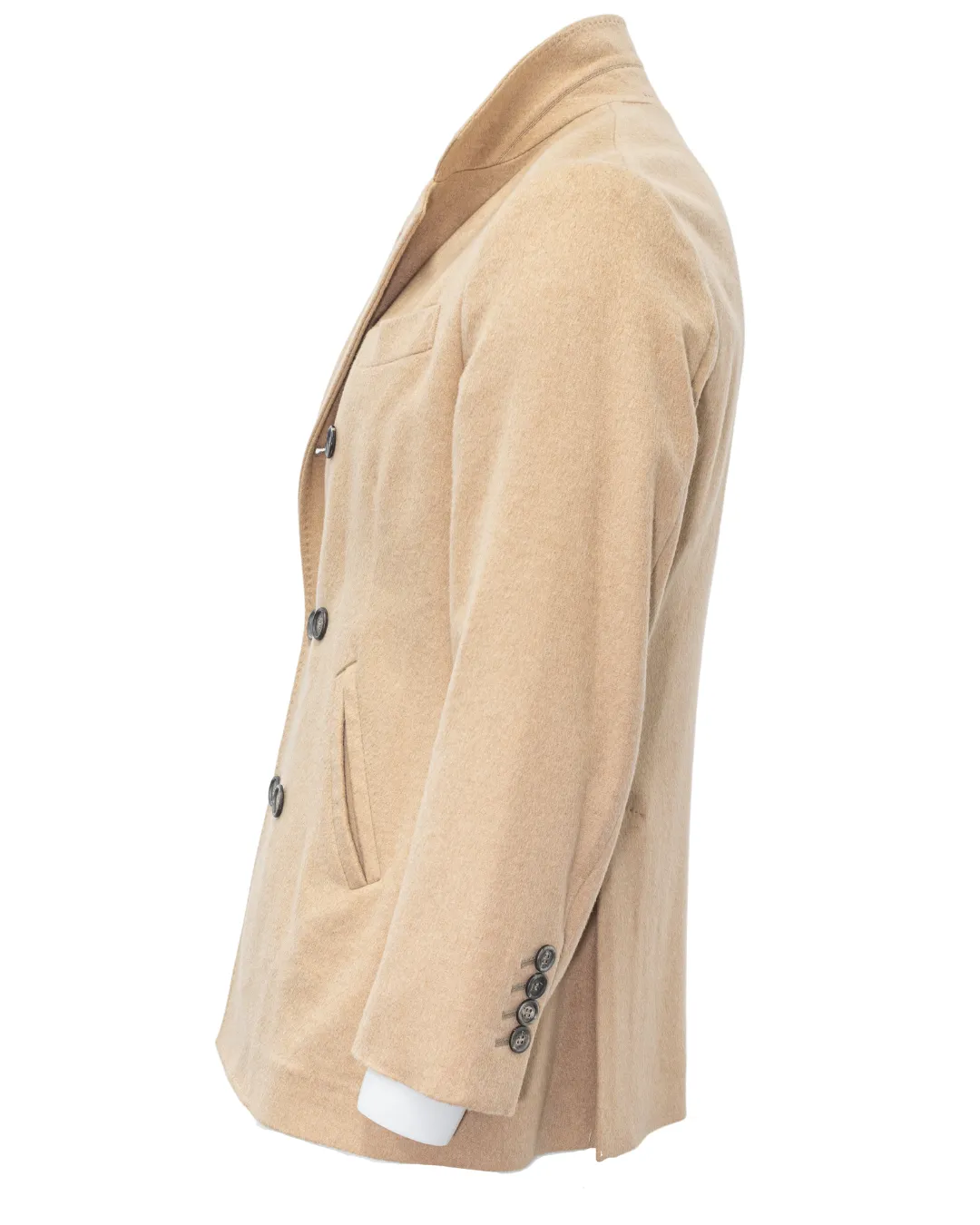 Brunello Cucinelli Mens New 80% Cashmere & 20% Lana Wool Beige Kaban