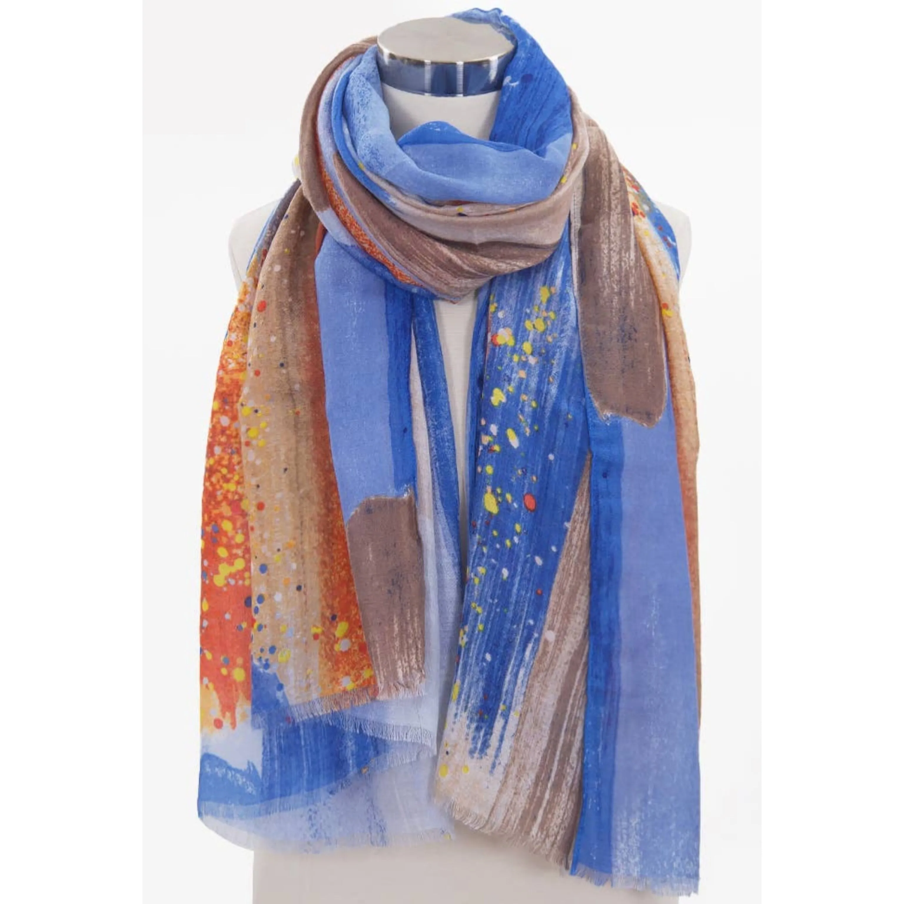 Brush Strokes Printed Scarf