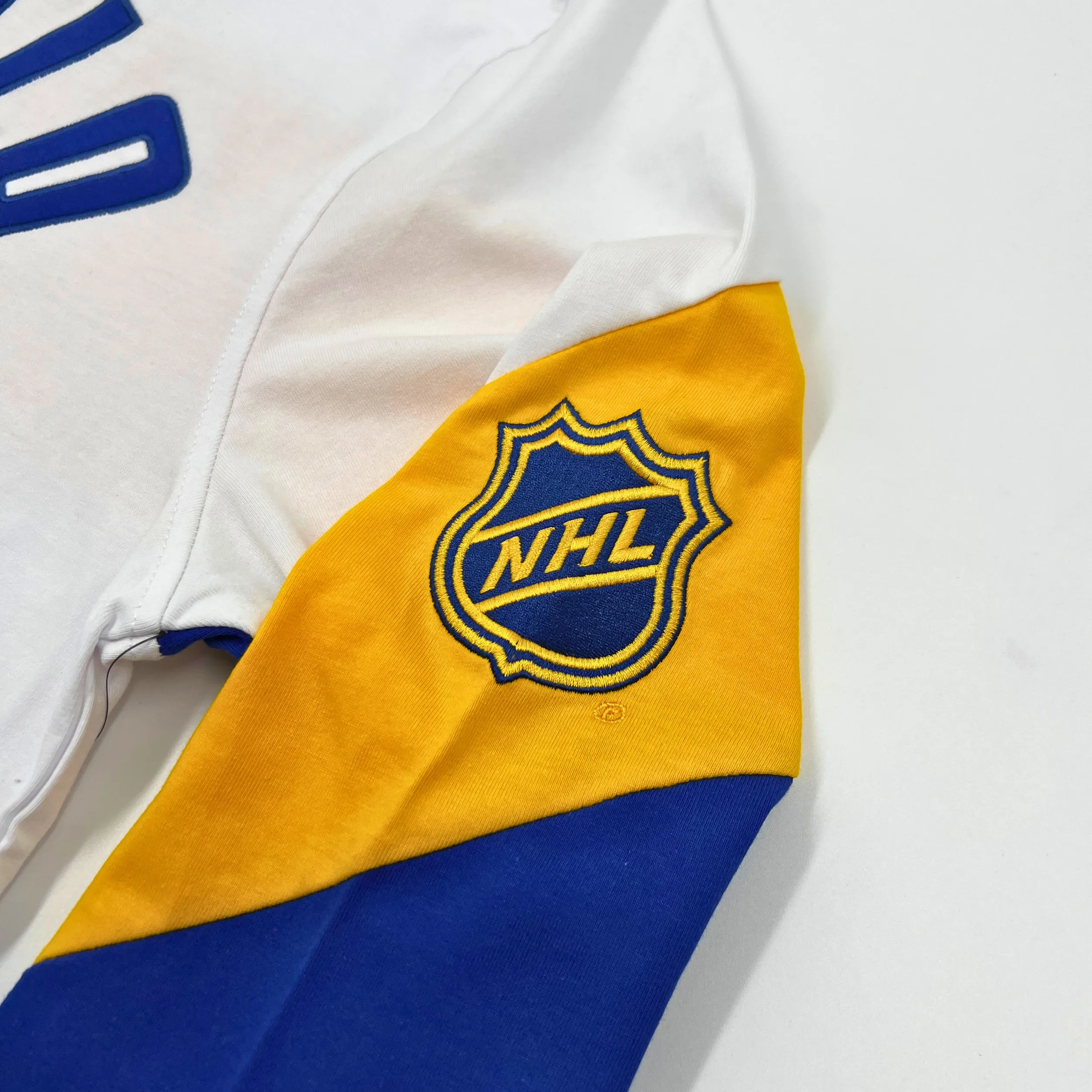 Buffalo Sabres Colorblock Starter White Pullover Hoodie