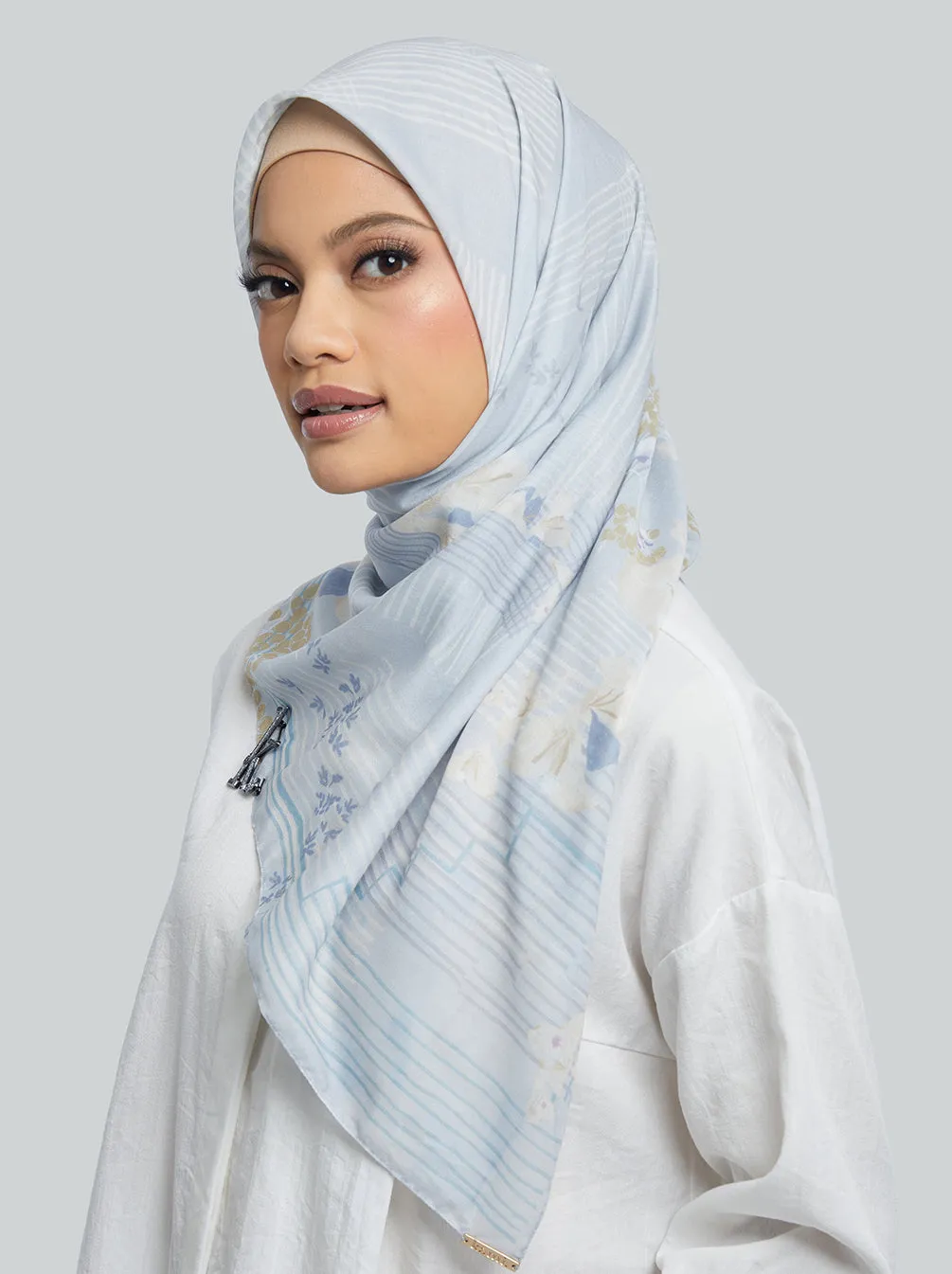 CHARAKA SCARF BLUE GRAY