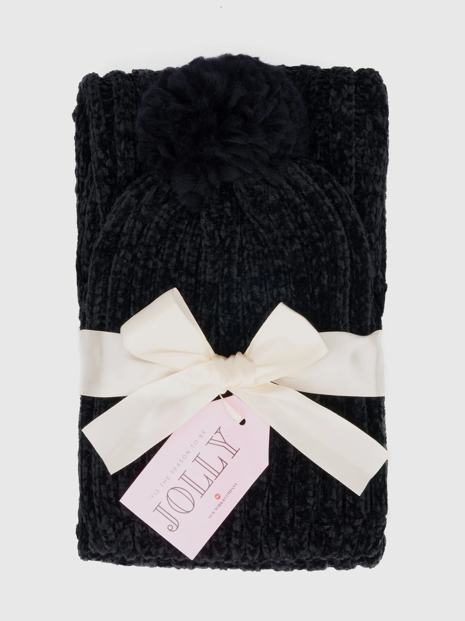 Chenille Infinity Scarf & Beanie Set