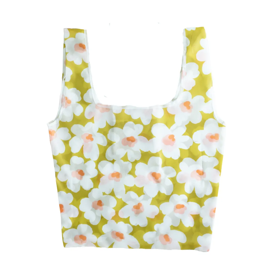 Citron Posies Reusable Bag