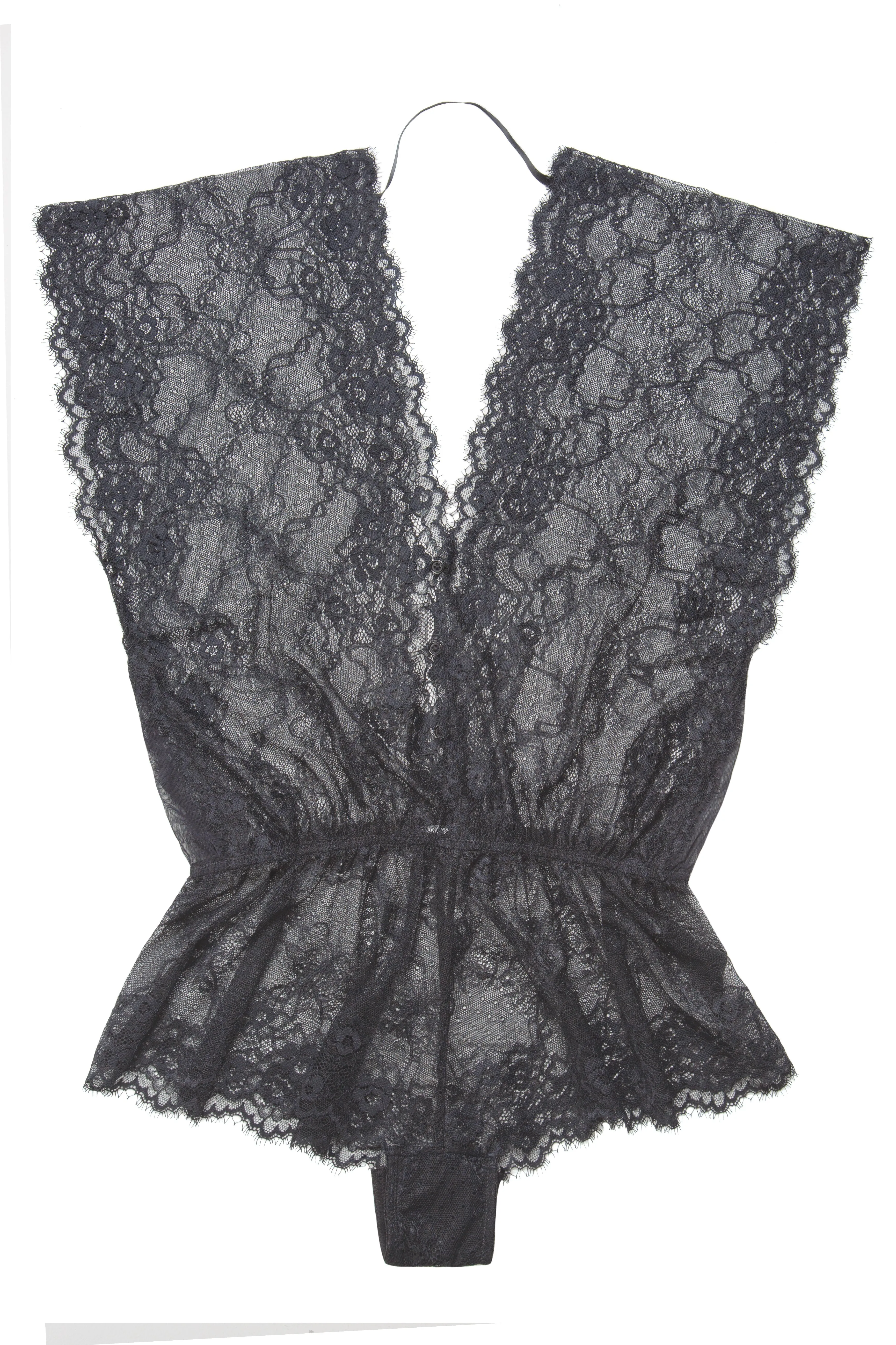 Coquette 7219X Plus Lace V Neck Romper