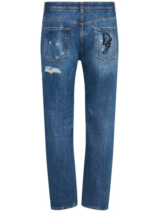 Dolce&amp;Gabbana   Distressed denim five pocket jeans 
