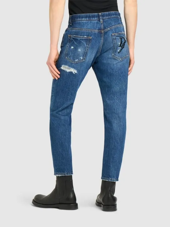 Dolce&amp;Gabbana   Distressed denim five pocket jeans 