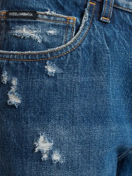 Dolce&amp;Gabbana   Distressed denim five pocket jeans 