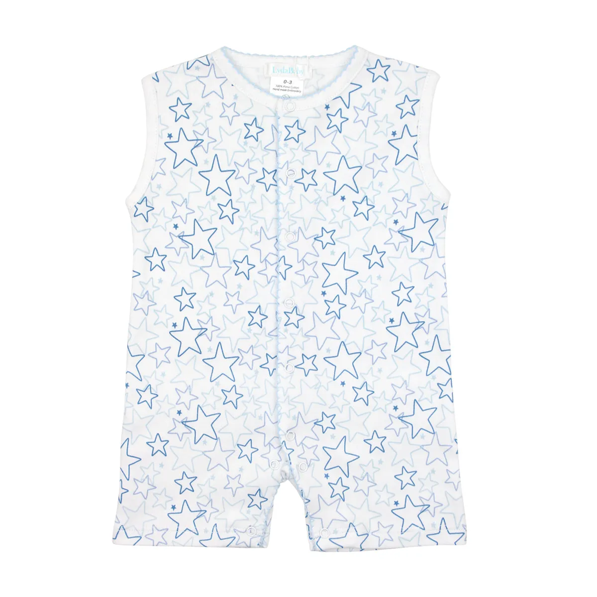 Doodle Stars Printed Romper |  Baby Boy