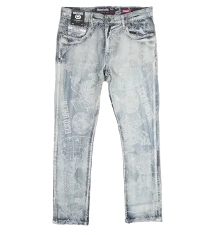 ECKO UNLTD SKINNY FIT DENIM JEANS CRYSTAL WASH - EO12J54