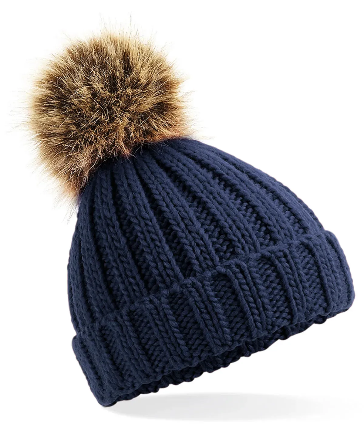 Embroidered Wool Bobble Hat