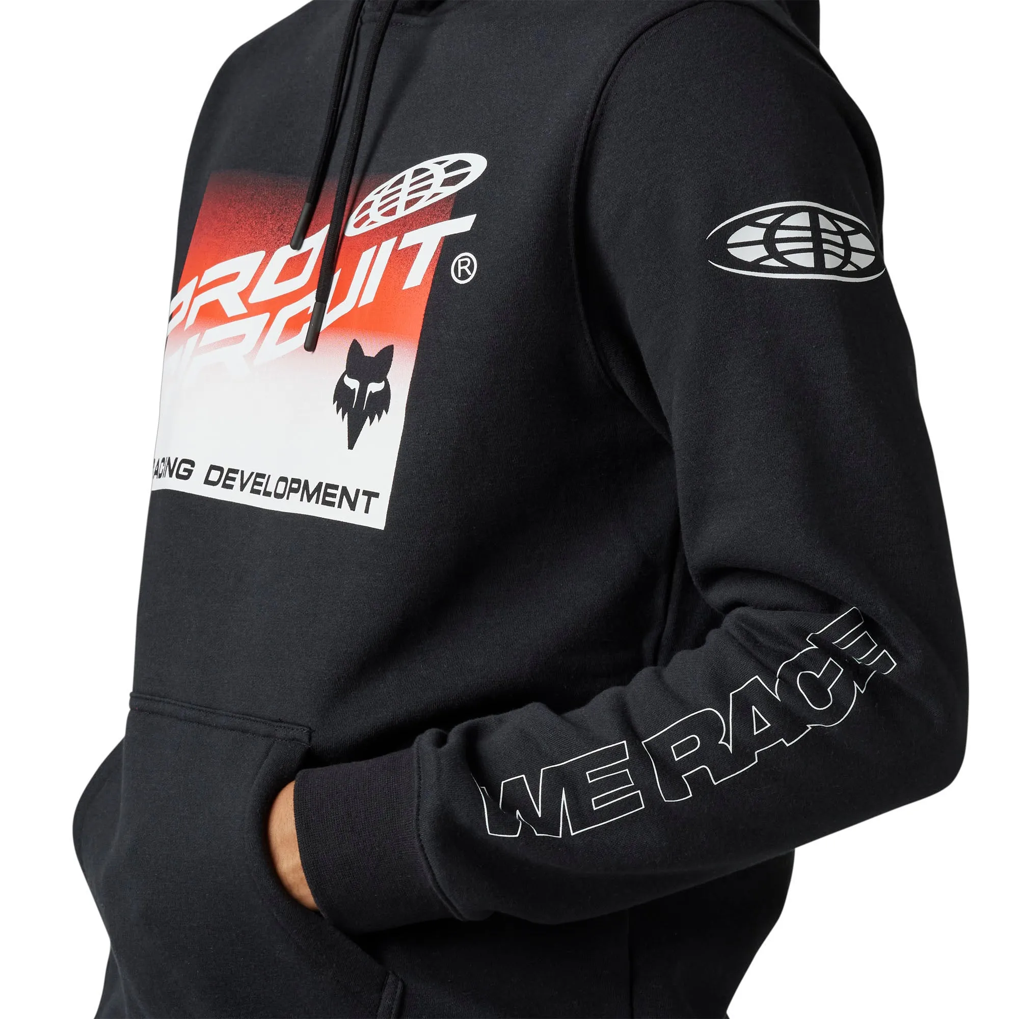 Fox Racing  Mens Foyl Pro Circuit Pullover Hoodie Fleece Comfortable Warm Black