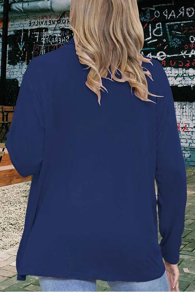 Frilly Ruched High-Neck Top