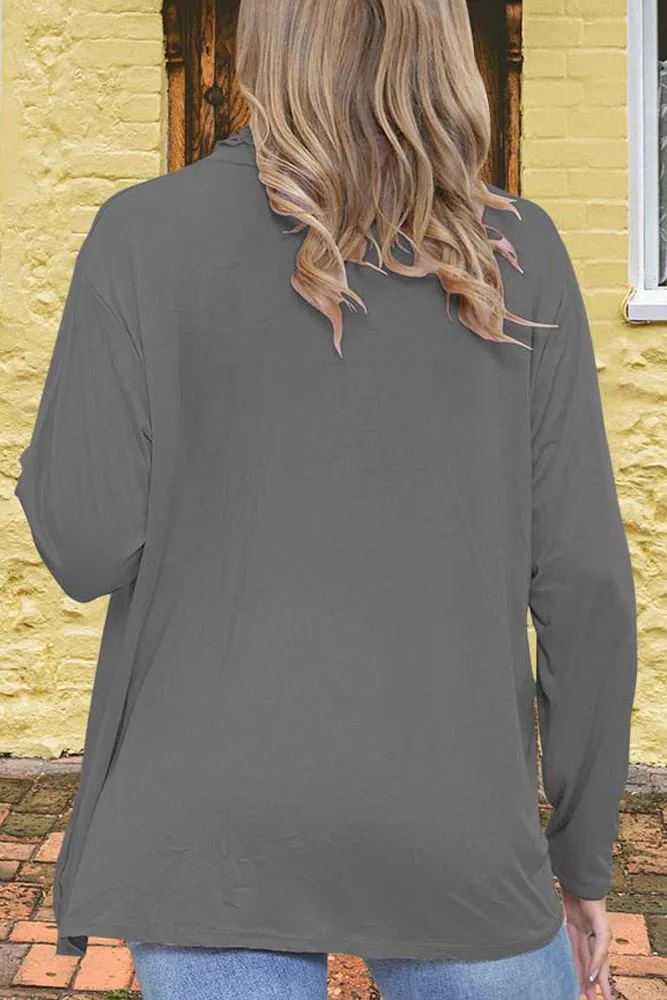 Frilly Ruched High-Neck Top