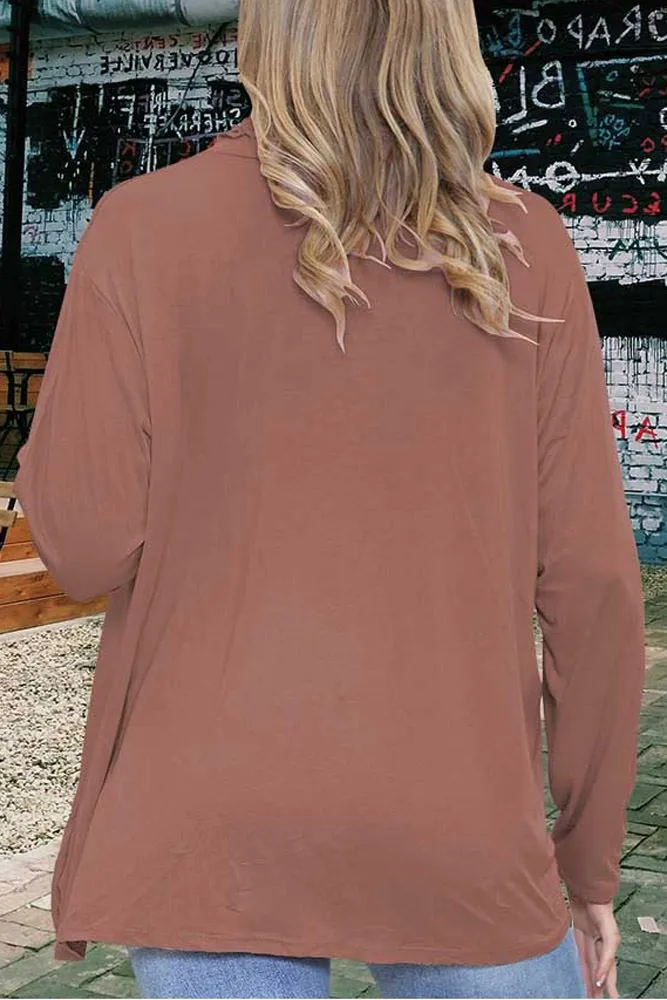 Frilly Ruched High-Neck Top