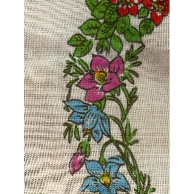 Gucci Colorful G Logo Floral Print Xl Cotton Scarf