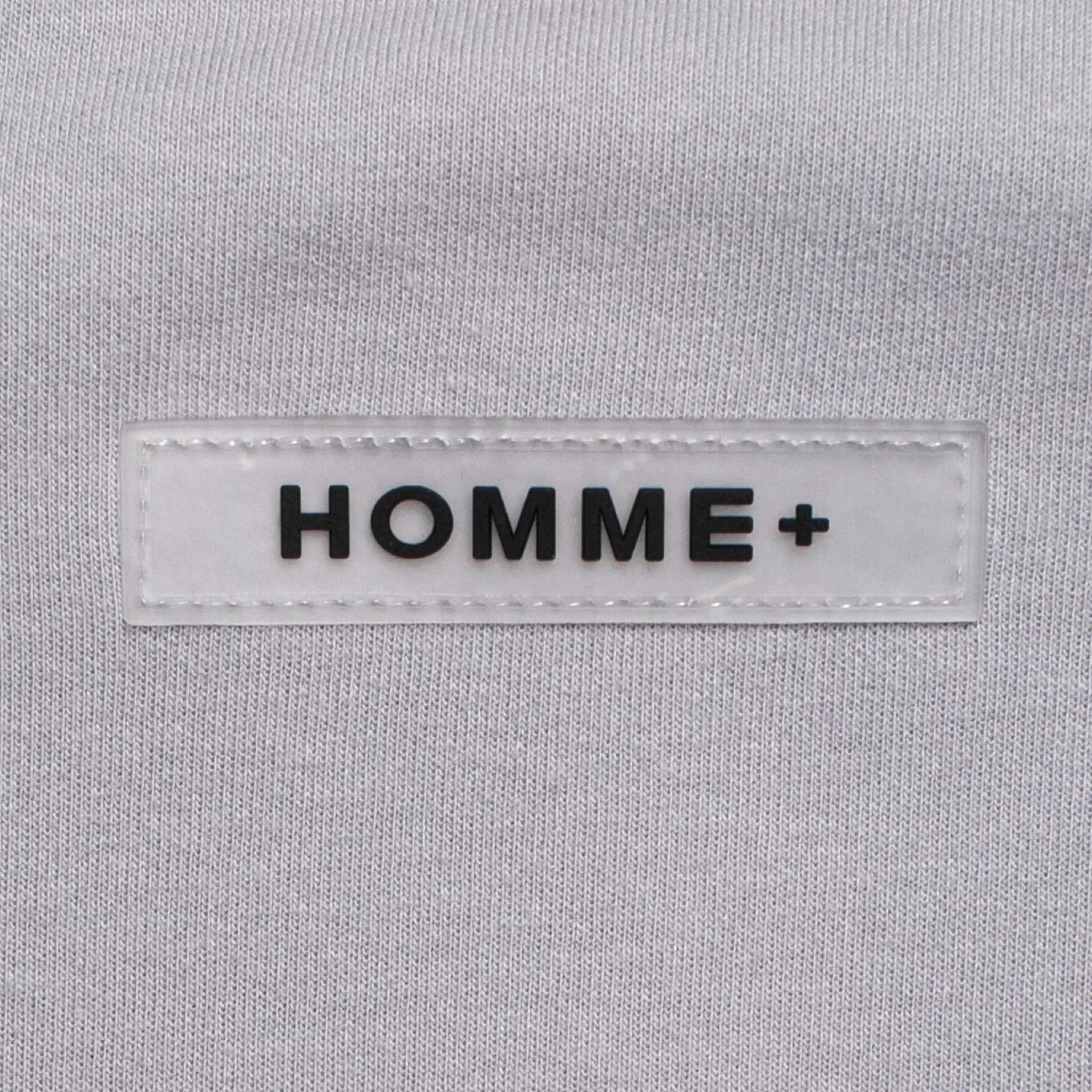 HOMME  Oversized LS Patch Tee Light Grey