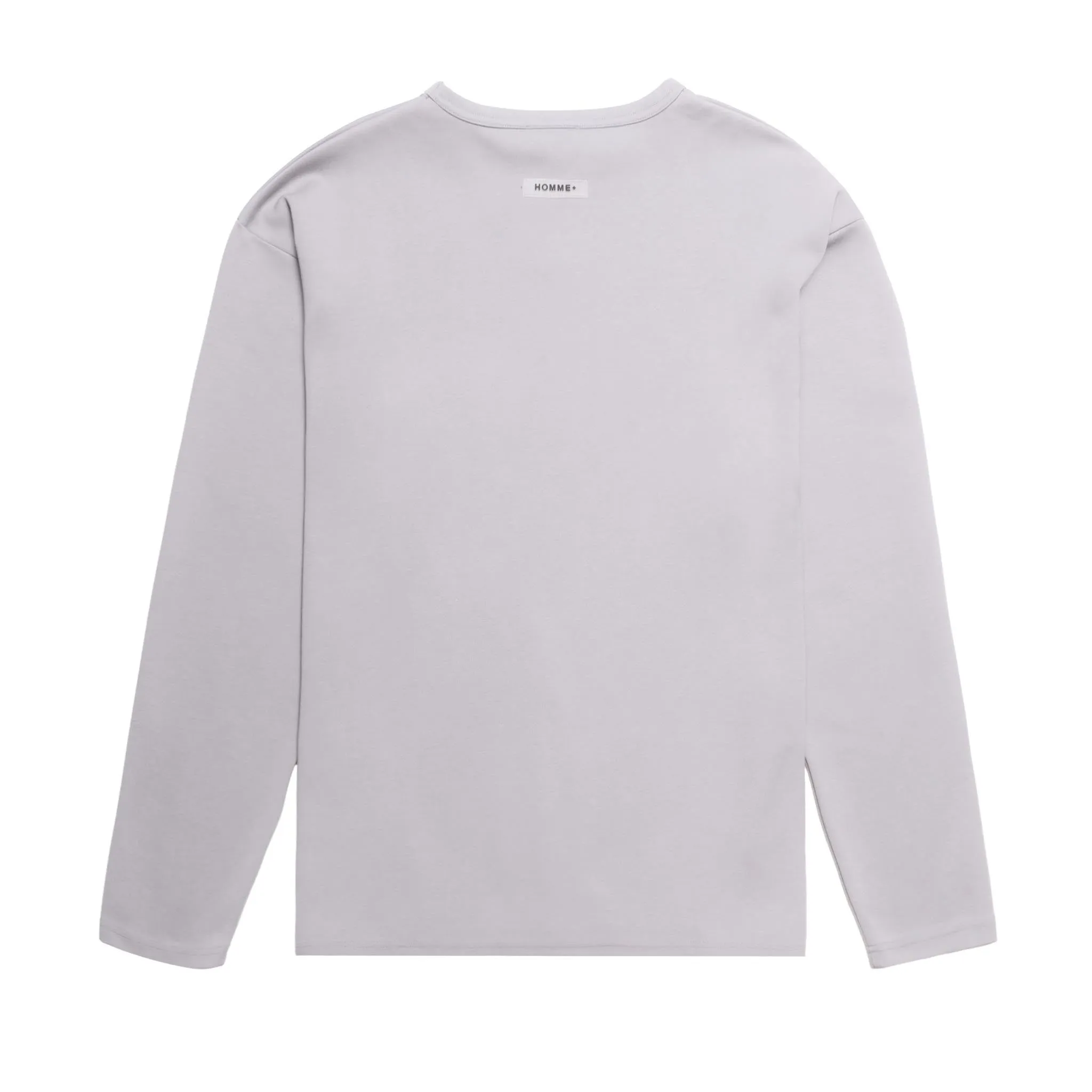 HOMME  Oversized LS Patch Tee Light Grey