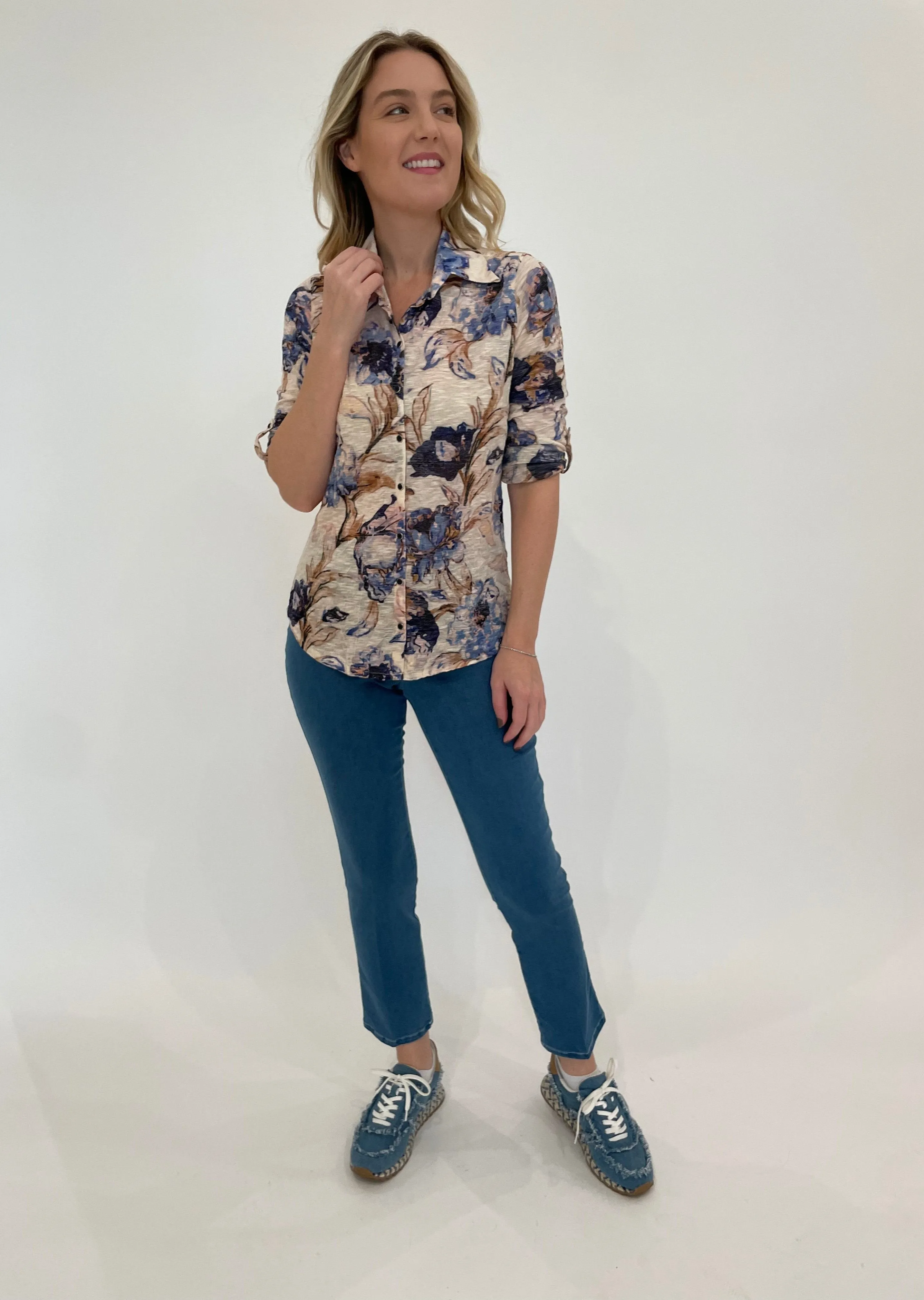 Joey Crop Jeans - Denim