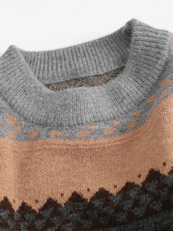 Joskaa Vintage Jacquard Knit Sweater