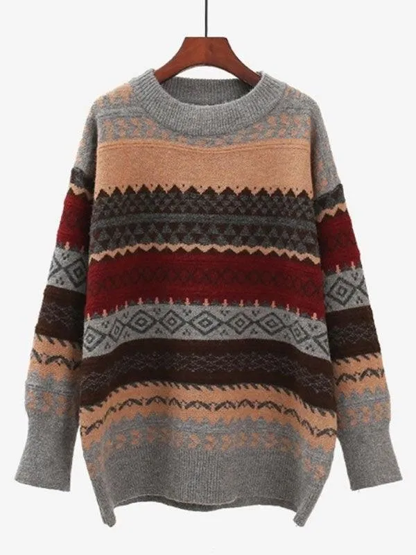 Joskaa Vintage Jacquard Knit Sweater