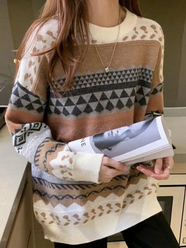 Joskaa Vintage Jacquard Knit Sweater