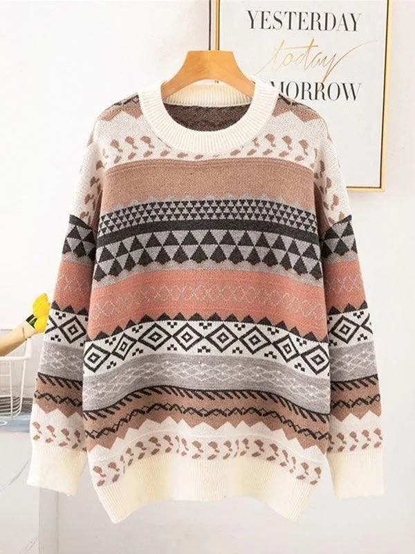 Joskaa Vintage Jacquard Knit Sweater