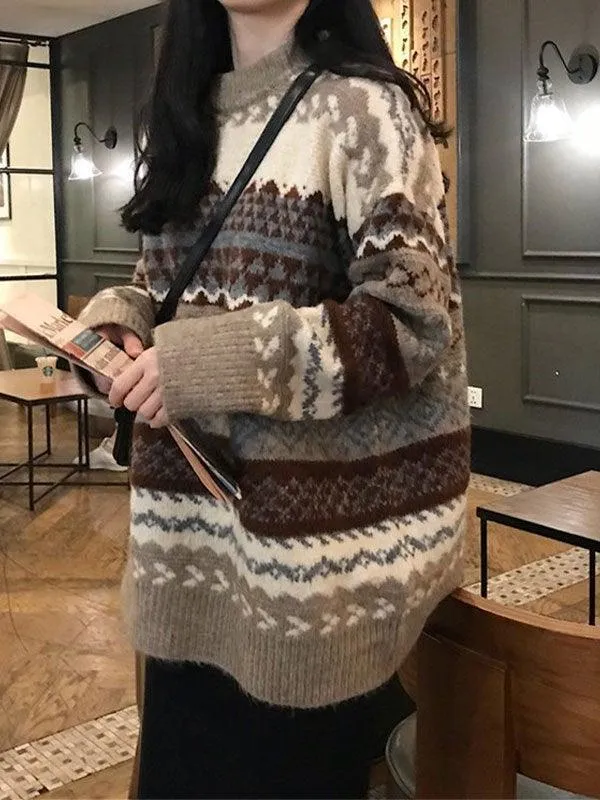 Joskaa Vintage Jacquard Knit Sweater