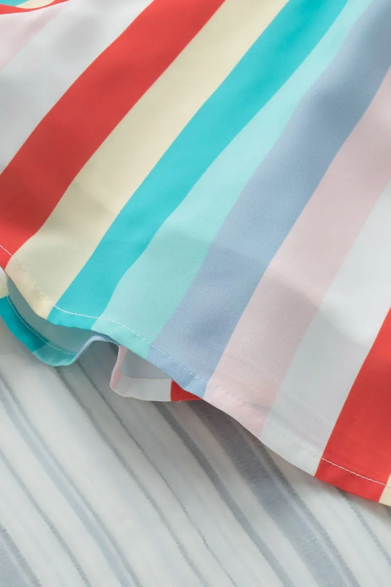Lily Multicolor Stripe Flowy Romper