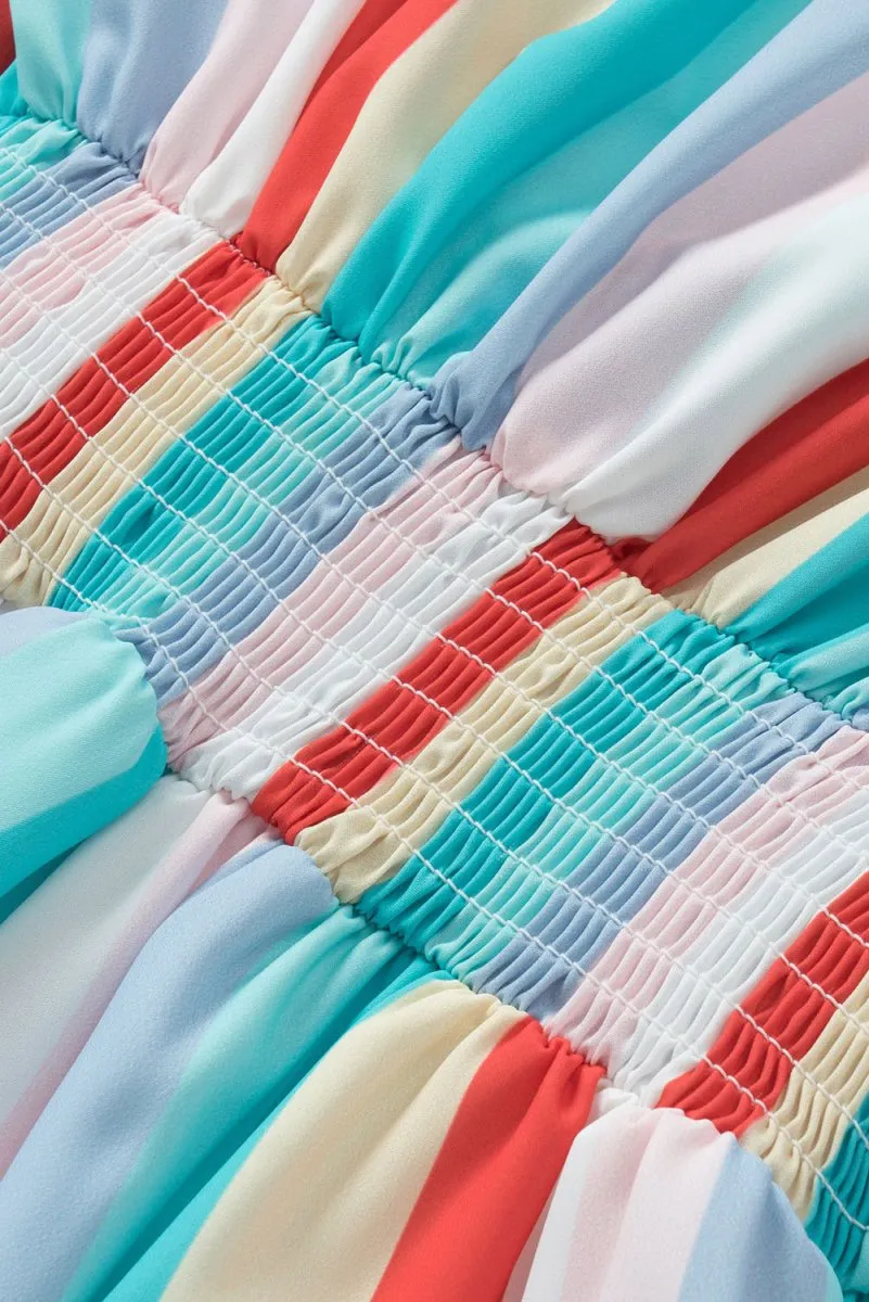 Lily Multicolor Stripe Flowy Romper